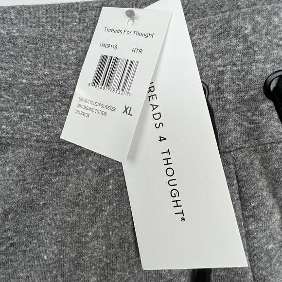 New Threads For Thought Men US XL Grey Pant Casual Sport Striped Joggers  - Picture 8 of 11